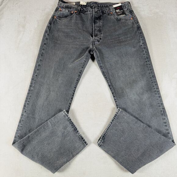 Levi's 501 '93 Jeans Men's 36x36 Gray Straight‎ Leg Medium Wash Premium Denim - Picture 1 of 12